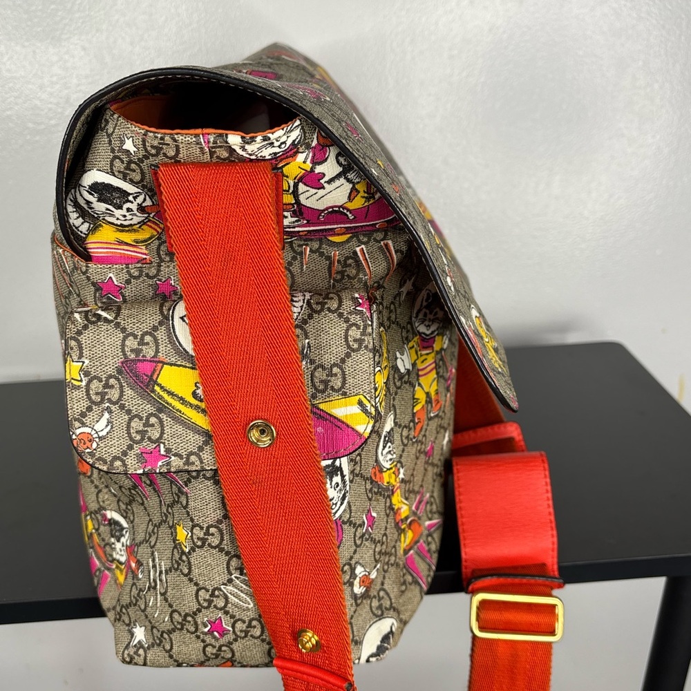 Gucci GG Supreme Monogram Space Cats Diaper Bag multicolor - Picture 6 of 16